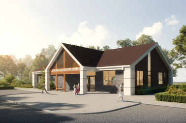 Artist rendering of the new Guelph Lake Nature Centre